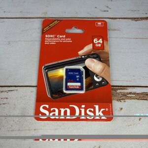 SanDisk SDXC Memory Card 64GB SDSDBNN-064G-AWGIN New In Box Sealed